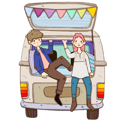 Para w samochodzie